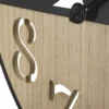 Horloge murale ronde Palm Métal Noir et Bois Clair