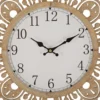 Horloge murale sculptée M.D.F. finition bois blanc