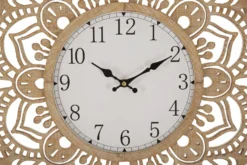 Horloge murale sculptée M.D.F. finition bois blanc