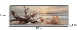 Impression sur toile Laquée Plage cadre bois