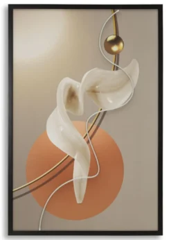Impression sur toile LED abstraite moderne cadre noir