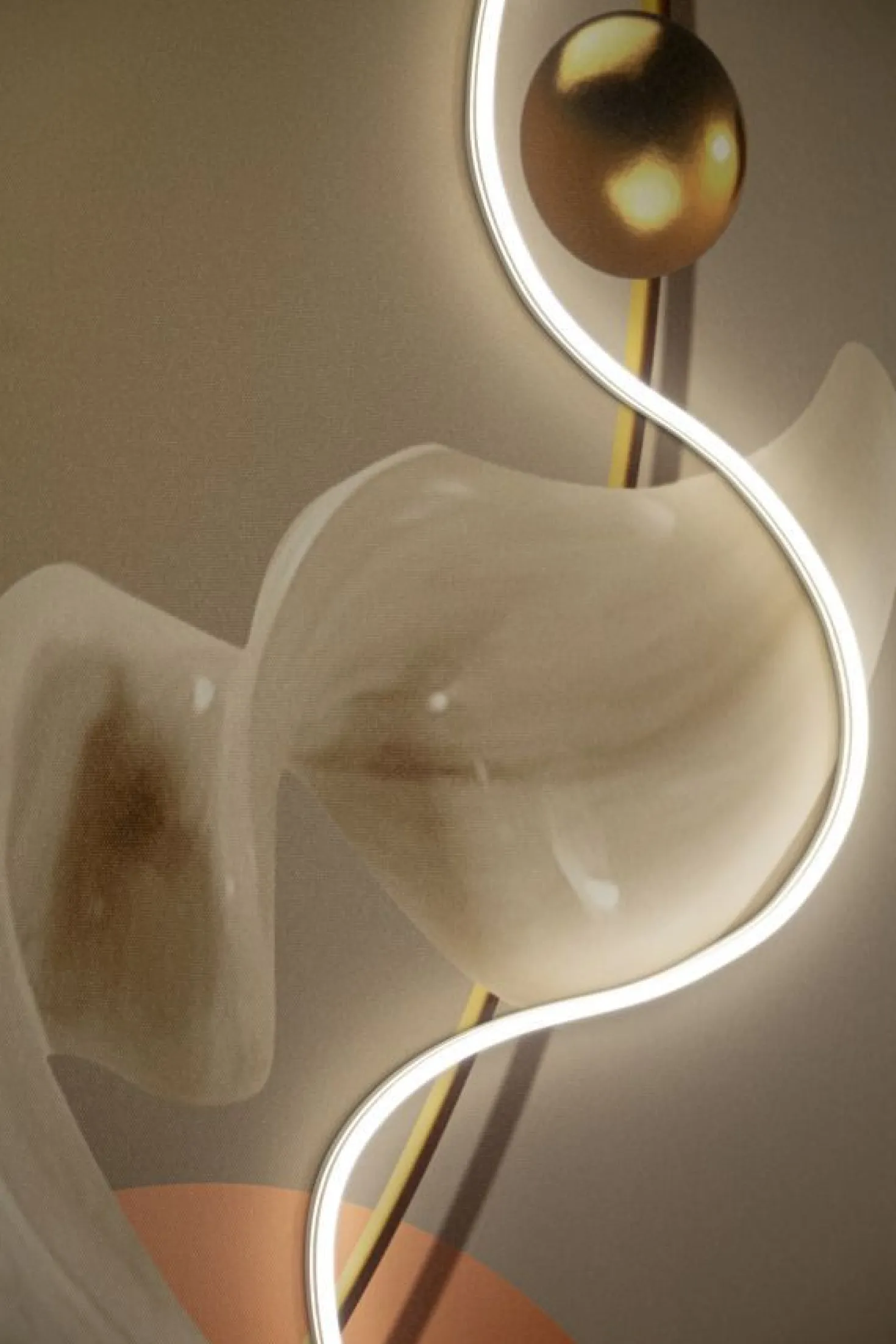 Impression sur toile LED abstraite moderne cadre noir