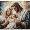 Impression sur toile Nativité encadrée