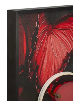 Impression sur toile Papillons rouges 3D avec LED