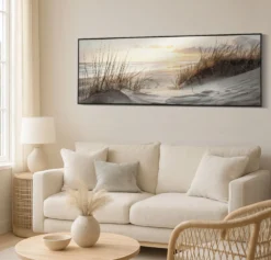 Impression sur toile paysage marin cadre noir