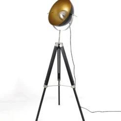 Lampadaire Apollon Noir et Or
