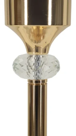 Lampe debout Gipsy Métal Doré abat-jour Blanc