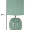 Lampe de chevet Pontus Céramique Turquoise abat-jour Tissu