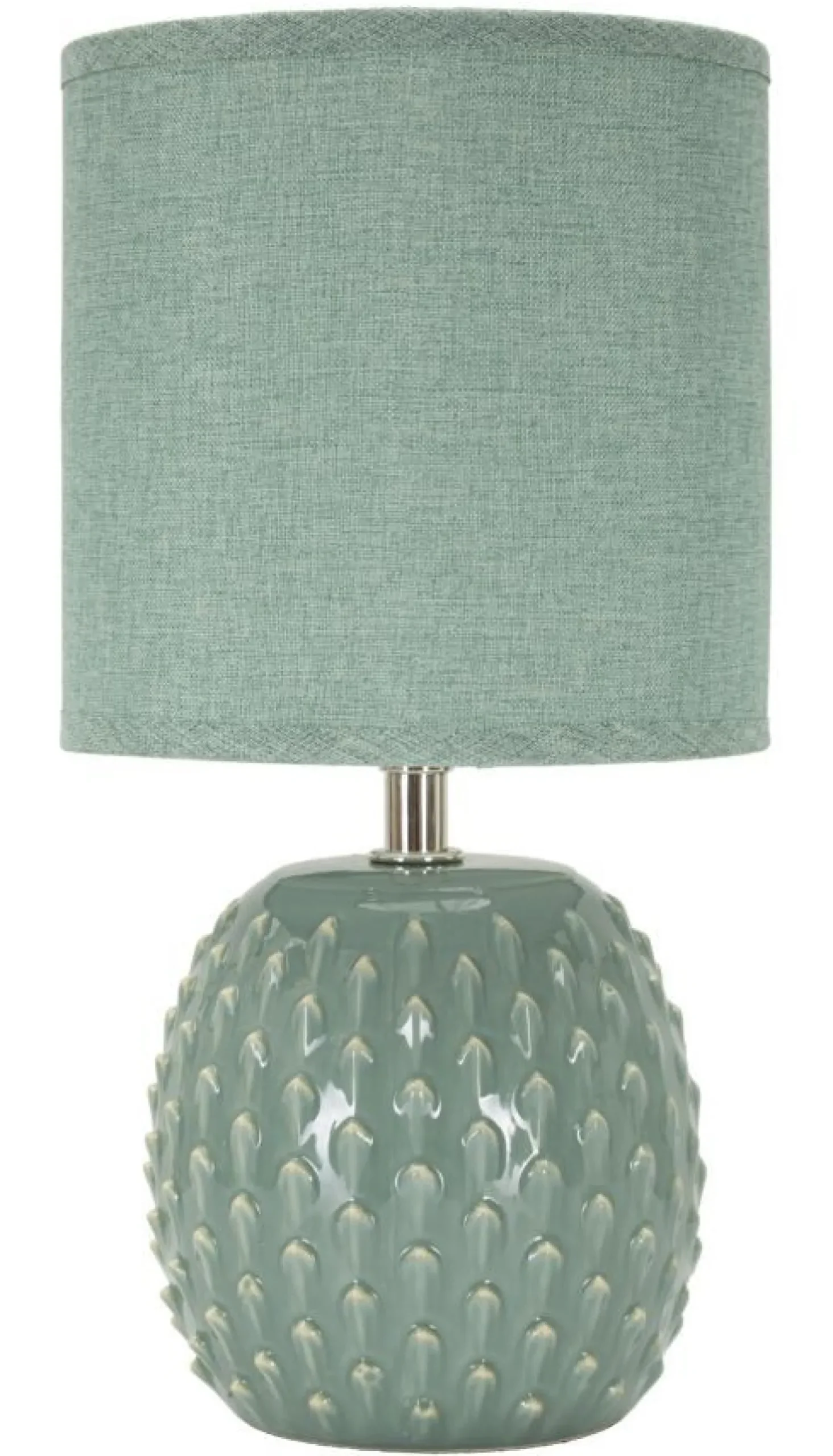 Lampe de chevet Pontus Céramique Turquoise abat-jour Tissu