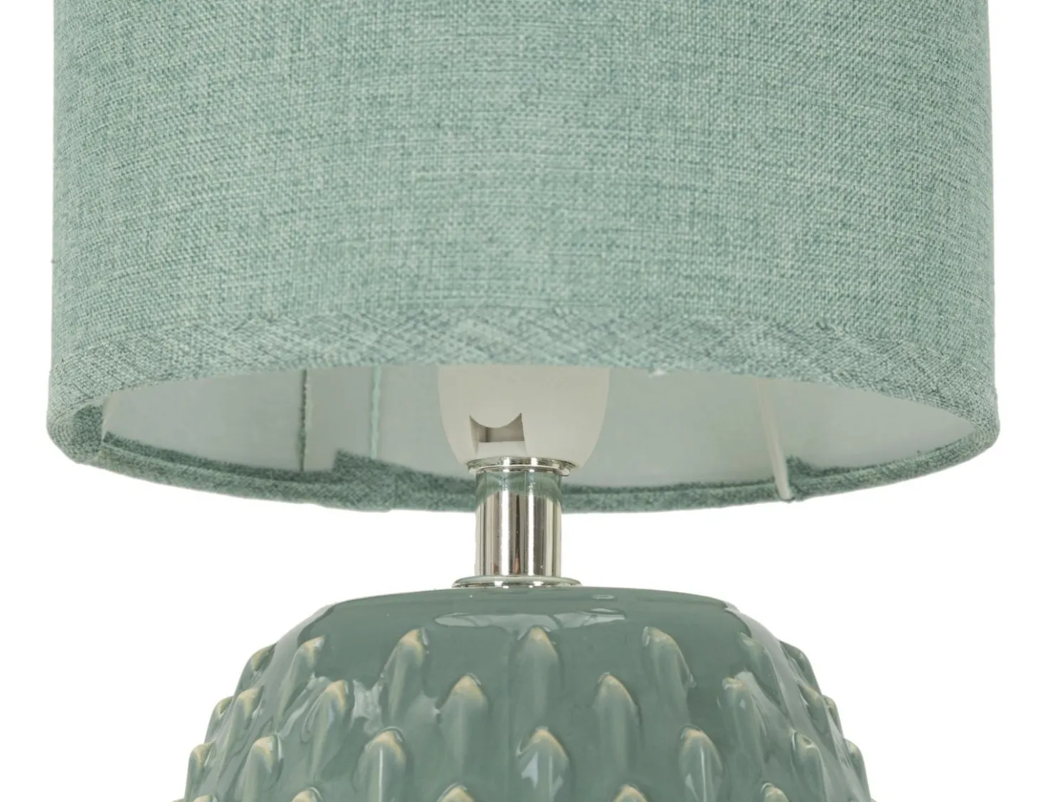 Lampe de chevet Pontus Céramique Turquoise abat-jour Tissu