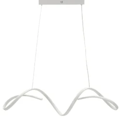 Lampe de plafond LED ondulée Uter Blanche
