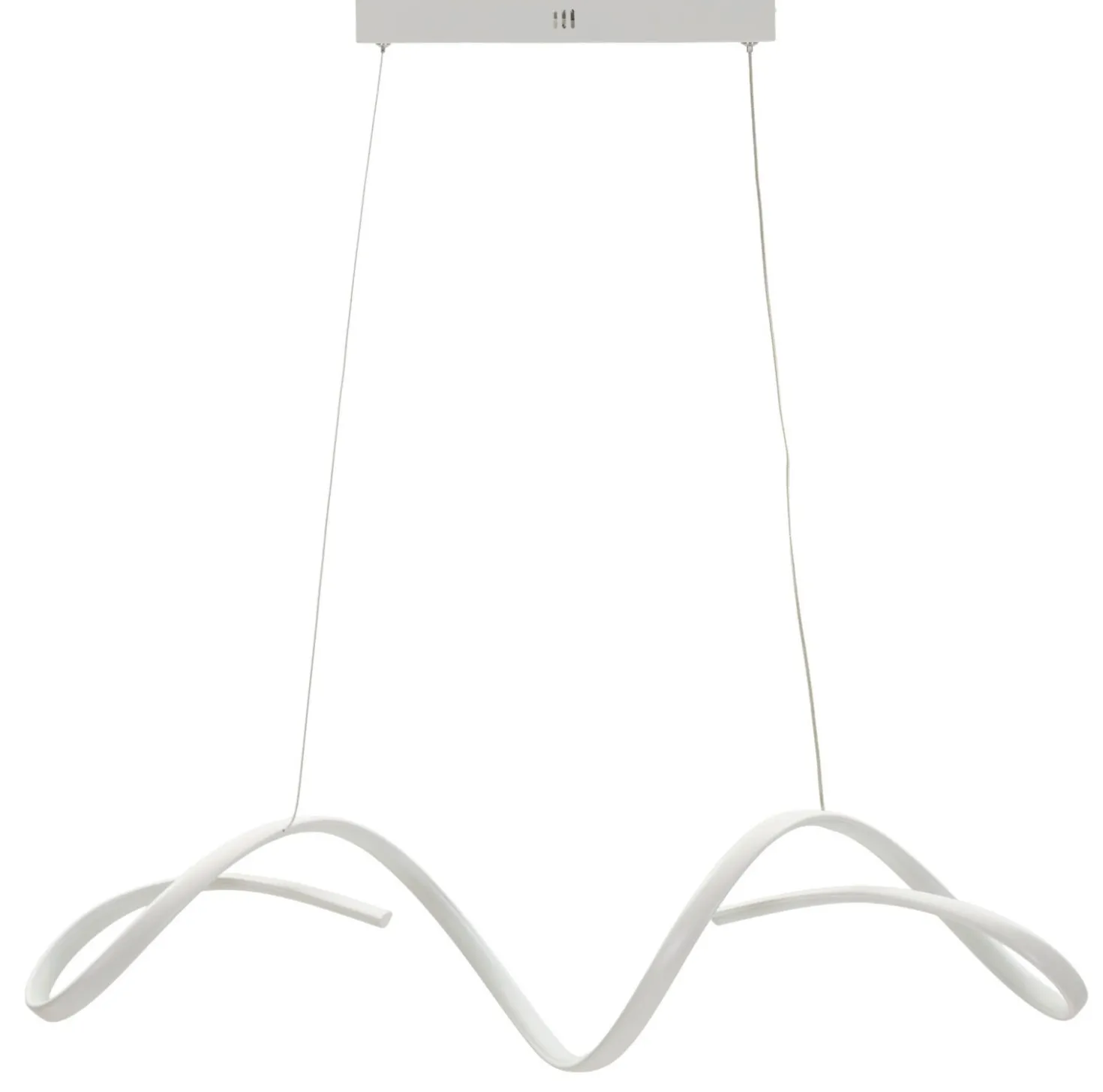 Lampe de plafond LED ondulée Uter Blanche