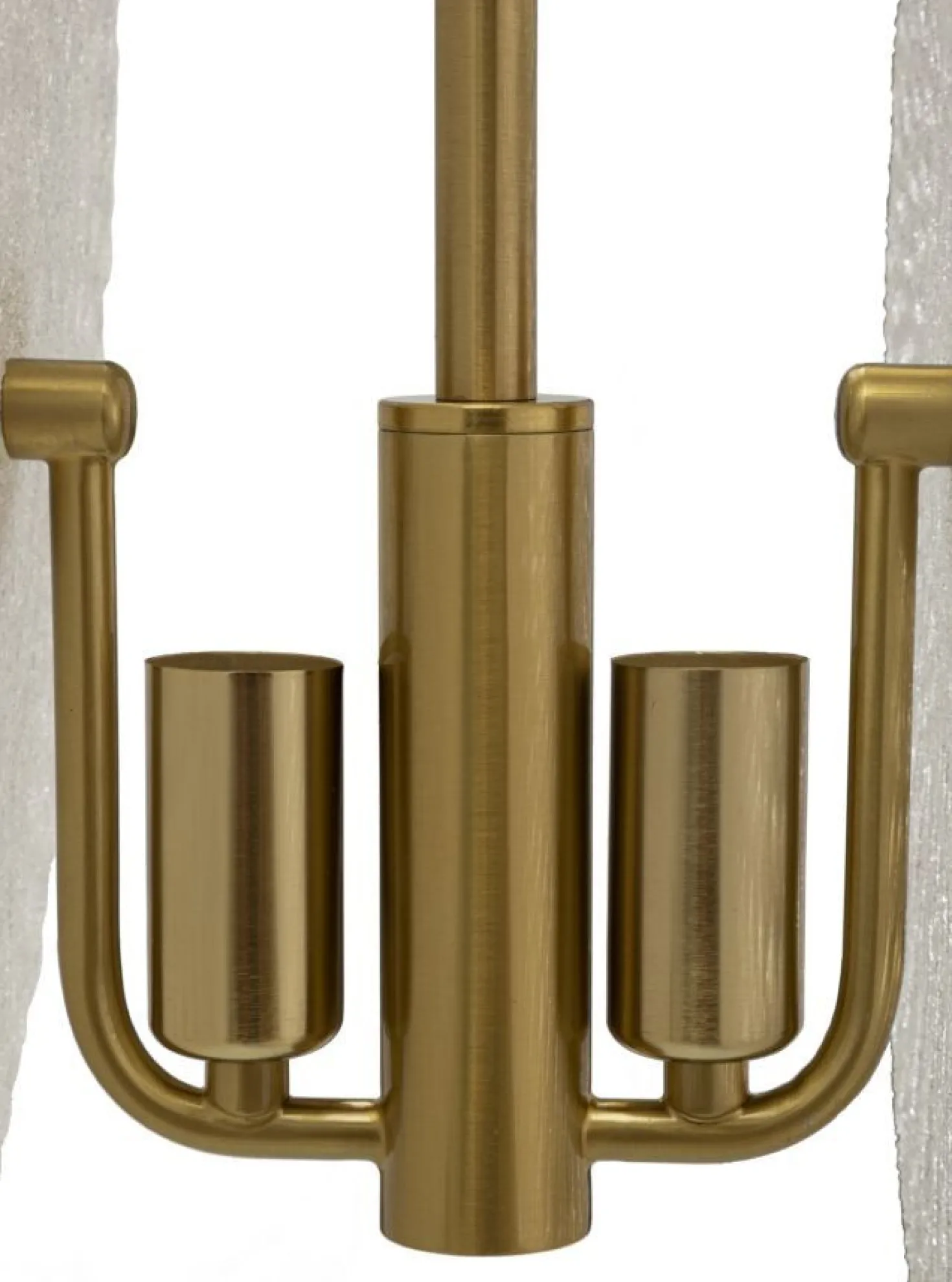 Lampe de plafond métal doré abat-jours en verre décorés reliefs