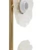 Lampe de plafond verticale Emily Verre transparent structure dorée