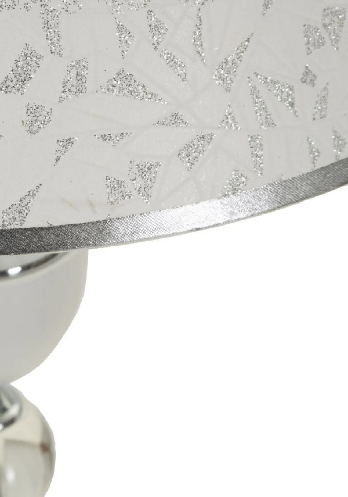 Lampe de sol Kody Métal Argent et Abat-jour Blanc