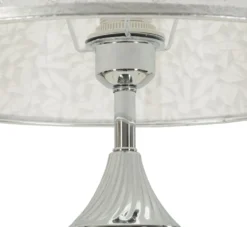 Lampe de sol Kody Métal Argent et Abat-jour Blanc
