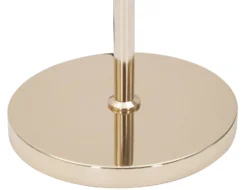 Lampe de sol Ovy métal doré abat-jour tissu rose