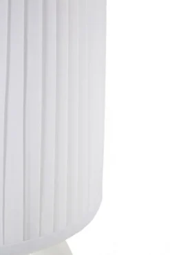 Lampe de table Ballet Résine Blanc abat-jour tissu Blanc