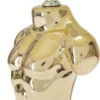 Lampe de table Buste d'homme Céramique Dorée abat-jour Tissu Beige