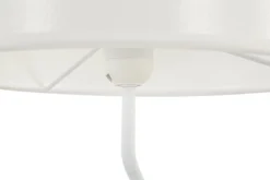 Lampe de table Dancer en métal et résine dorée abat-jour tissu blanc