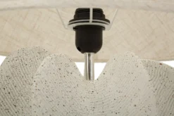 Lampe de table Ester Résine Ivoire Abat-jour Tissu Brut