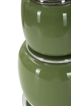 Lampe de table Eva Verre Vert abat-jour Velours Noir
