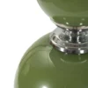 Lampe de table Eva Verre Vert abat-jour Velours Noir