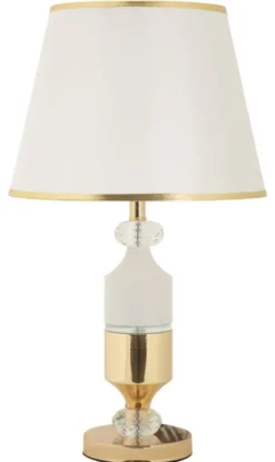 Lampe de table Gipsy Dorée et Blanche