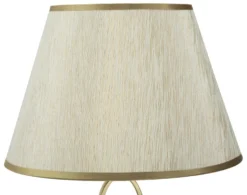 Lampe de table Glam Abat-jour Polyester Crème Piètement Fer Doré
