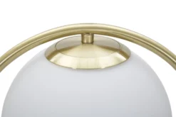 Lampe de table Glamy métal doré et verre blanc