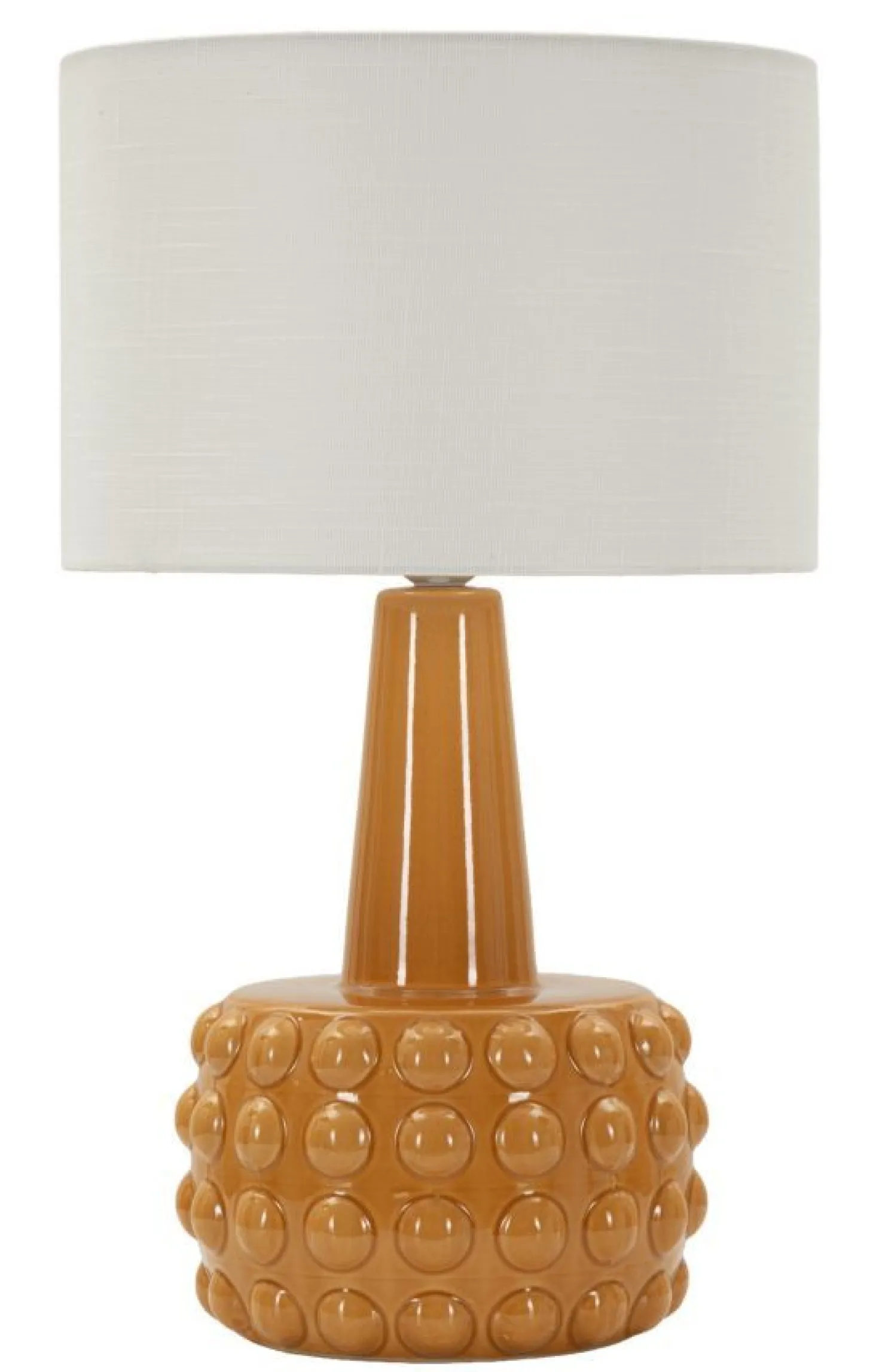 Lampe de table Gress Moutarde abat-jour Blanc