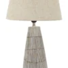 Lampe de table Hanoï Résine et Abat-jour en Lin Naturel