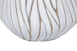 Lampe de table Honduras Résine décorations linéaires abat-jour Tissu Beige