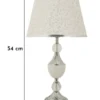 Lampe de table Kody finition brillante abat-jour brodé