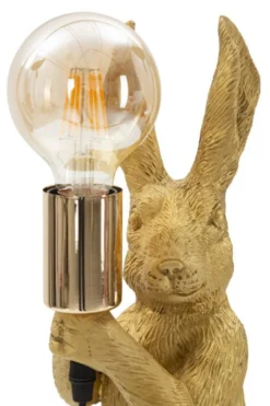 Lampe de table lapin doré
