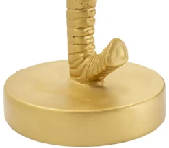 Lampe de table éléphant métal noir et abat-jour tissu noir