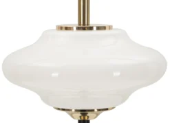 Lampe de table Vintage verre et métal Noir doré