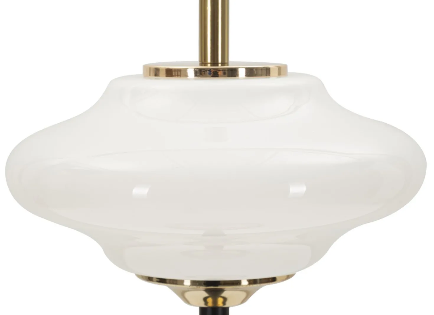 Lampe de table Vintage verre et métal Noir doré
