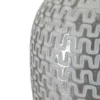 Lampe de table Wave Résine et Abat-jour tissu Blanc