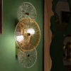 Lampe murale Osaka en verre transparent et verre doré