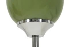 Lampe sur pied Eva Velours Noir et verre Vert