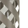 Lanterne en métal taupe motif hélicoïdal