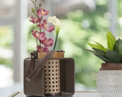 Lanterne métal et bois design 19ème siècle finition multicolore