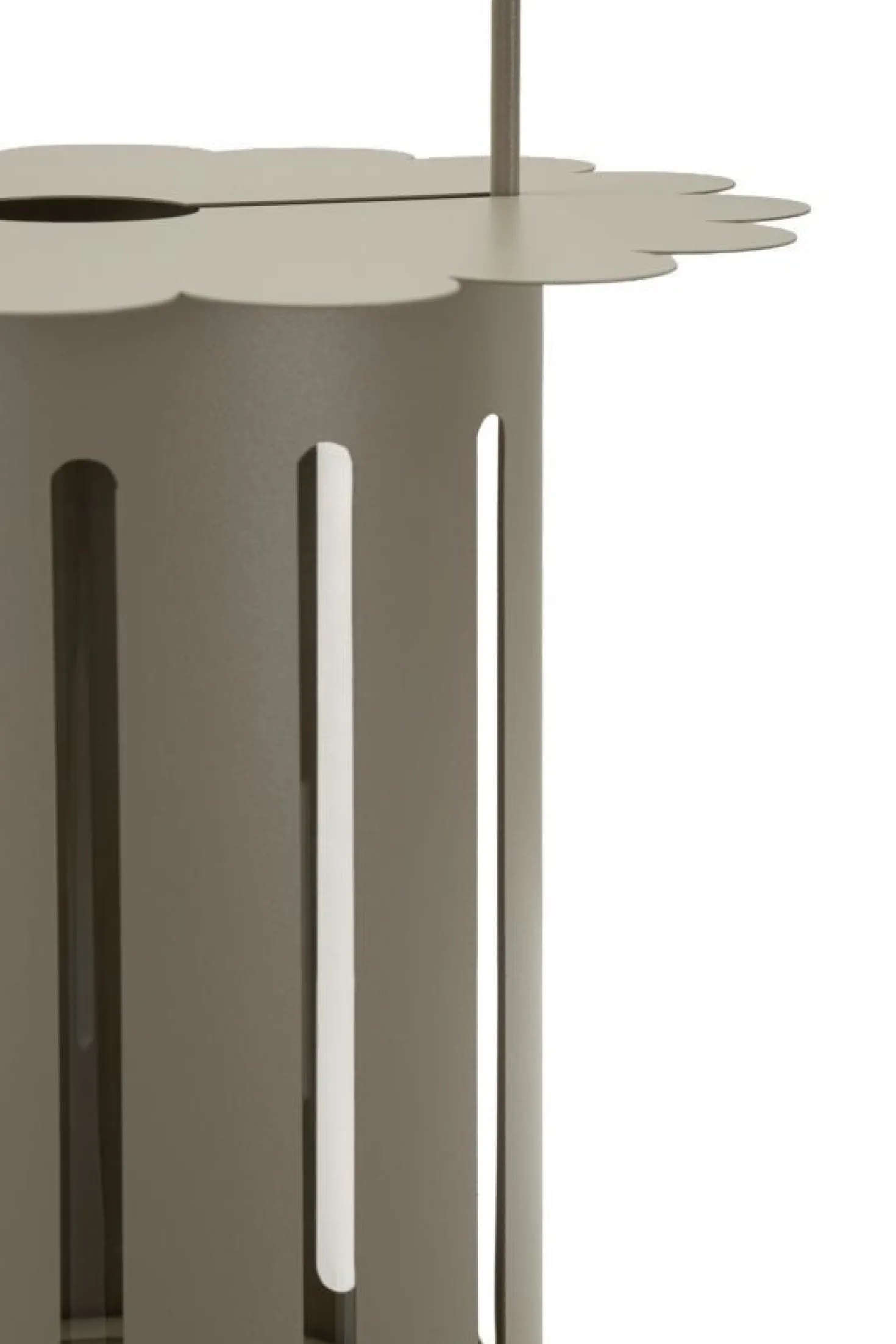 Lanterne Saturn métal gris tourterelle