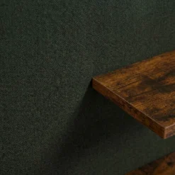 Lit-coffre complet avec tablettes et ports USB intégrés Lukas 180x200cm Tissu Vert