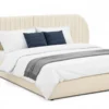 Lit-coffre complet avec tête de lit modulable Cocon 180x200cm Tissu Beige