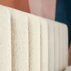 Lit Coffre Songe + Sommier Tissu bouclette Beige 140cm
