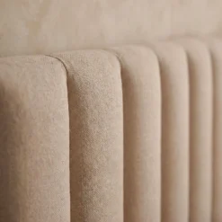 Lit Coffre Songe + Sommier Tissu Beige 160cm