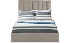 Lit Coffre Songe + Sommier Velours Taupe 140cm