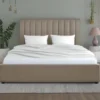 Lit Coffre Songe + Sommier Velours Taupe 180cm